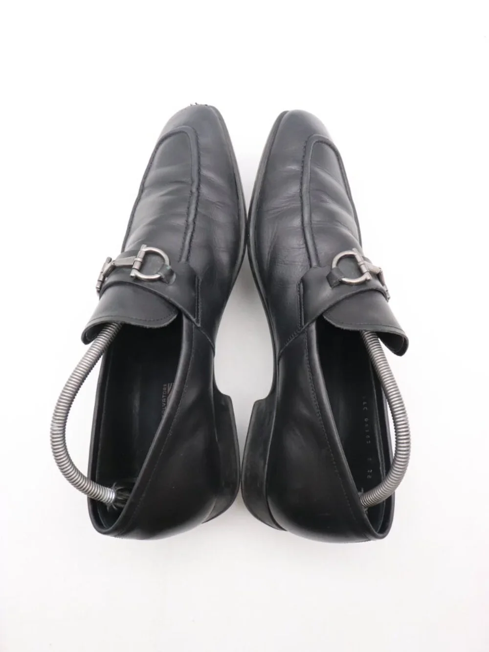 Salvatore Ferragamo Men's Size 9 EE Black Leather Slip-On Loafers